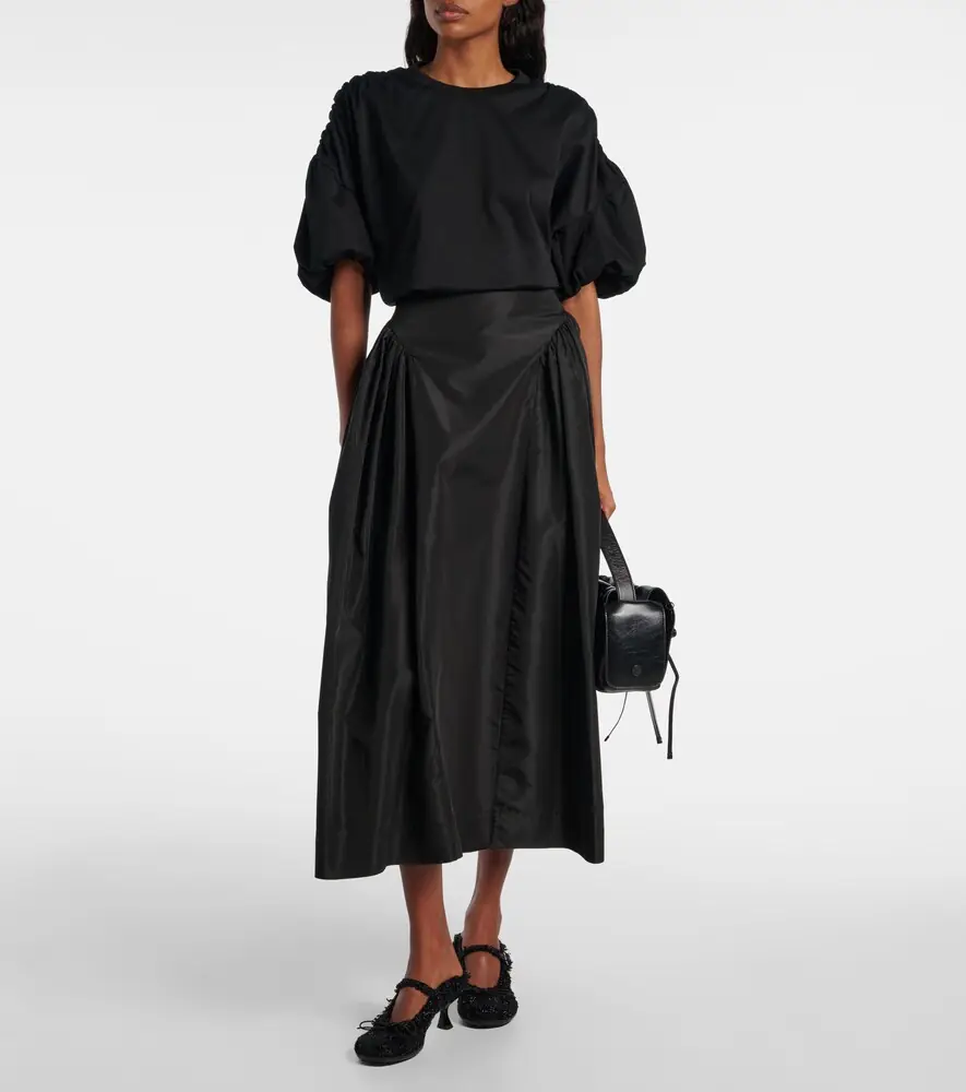 NOIR KEI NINOMIYA Gathered cotton jersey T-shirt | Thumbnail 3