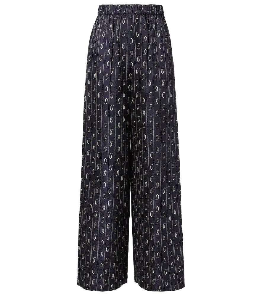 Tory Burch Paisley jacquard wide-leg pants