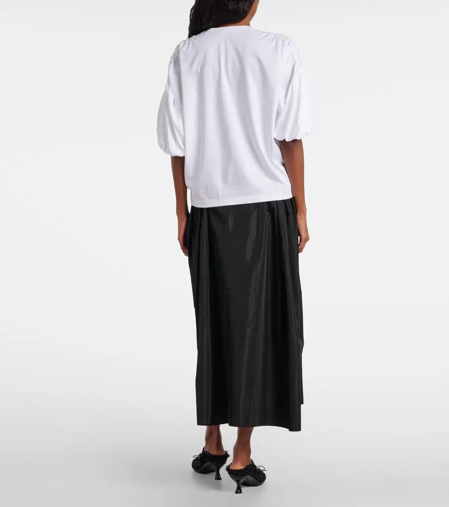 NOIR KEI NINOMIYA Gathered cotton jersey T-shirt | Thumbnail 4