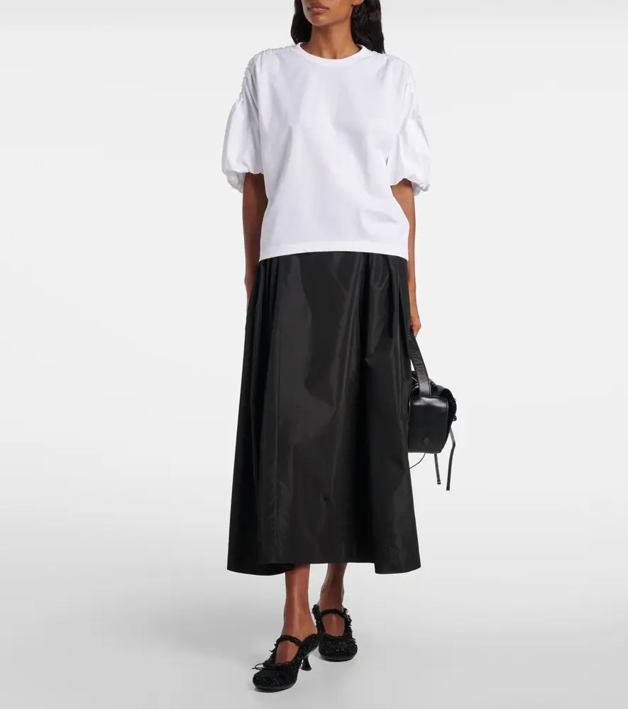 NOIR KEI NINOMIYA Gathered cotton jersey T-shirt | Thumbnail 5