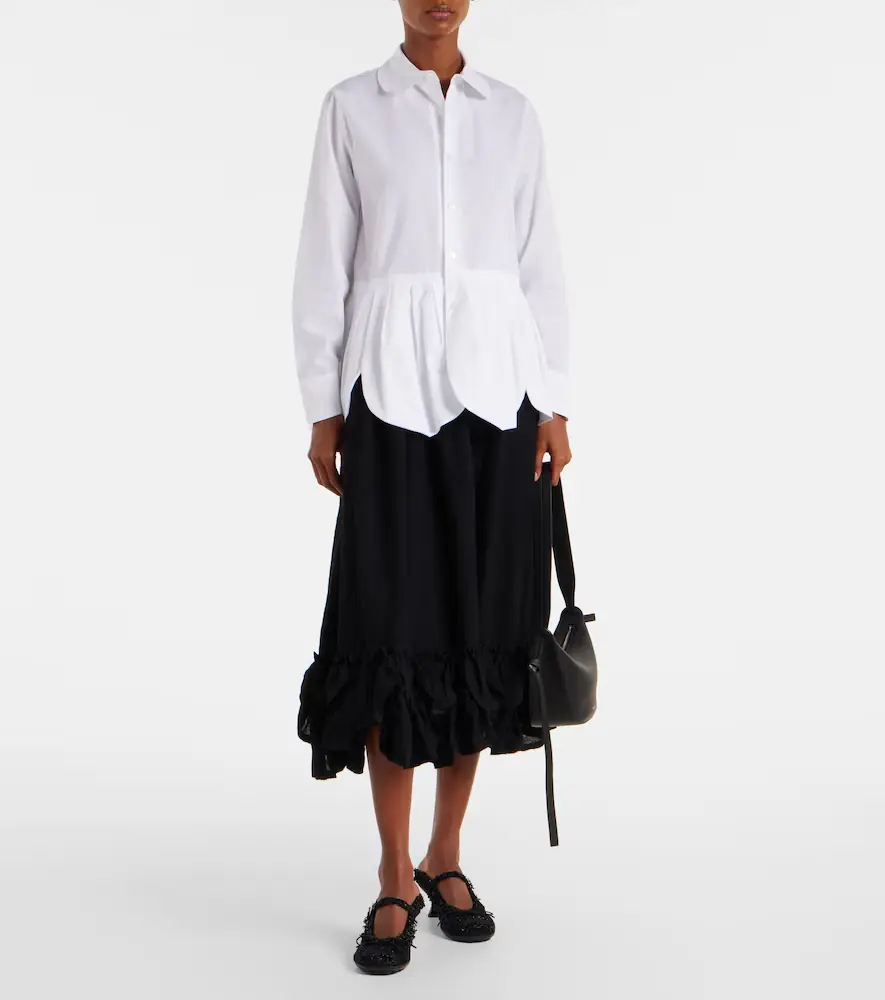 NOIR KEI NINOMIYA Gathered cotton blouse | Thumbnail 3