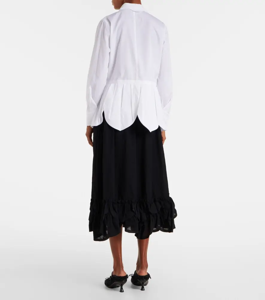 NOIR KEI NINOMIYA Gathered cotton blouse | Thumbnail 4