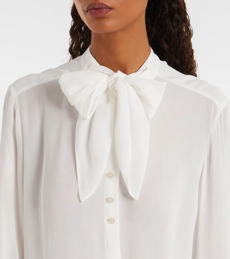 Tory Burch Tie-neck georgette blouse | Thumbnail 4 Tory Burch Tie-neck georgette blouse | Thumbnail 4