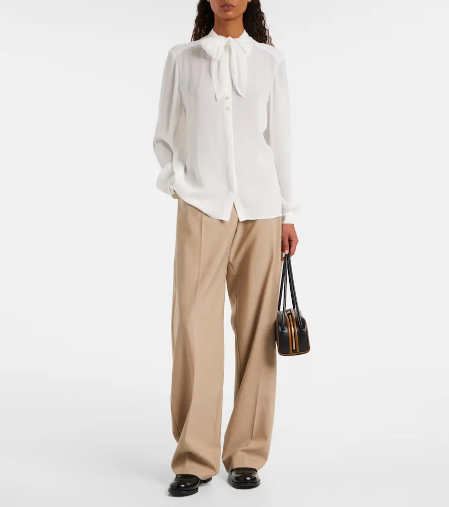 Tory Burch Tie-neck georgette blouse | Thumbnail 6 Tory Burch Tie-neck georgette blouse | Thumbnail 6
