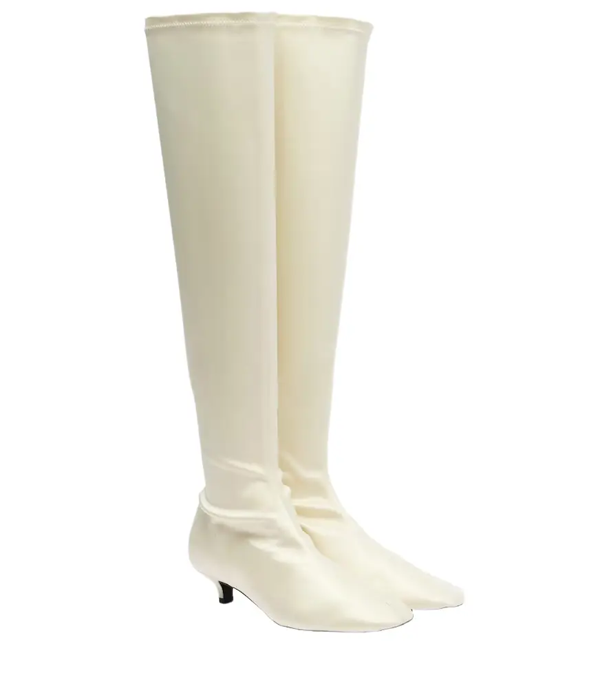 TOTEME Satin knee-high boots