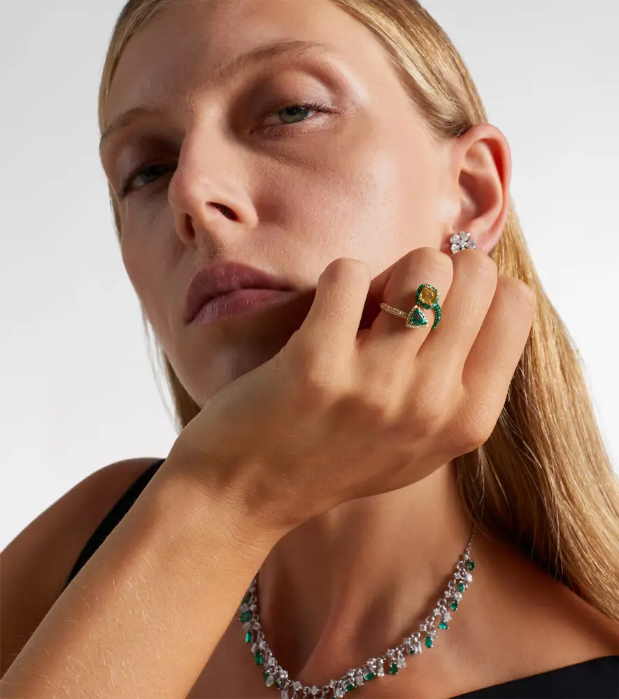 Kamyen 18kt gold ring with diamonds and emeralds | Thumbnail 5 Kamyen 18kt gold ring with diamonds and emeralds | Thumbnail 5