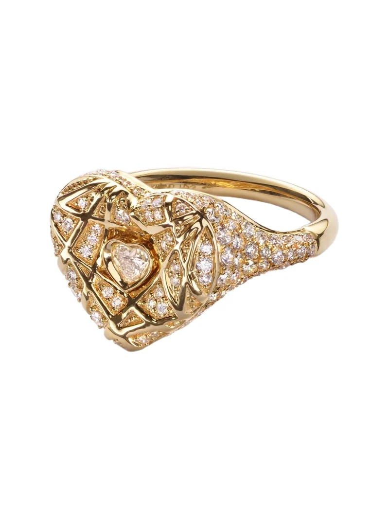 18kt gold pinky ring with diamonds 18kt gold pinky ring with diamonds