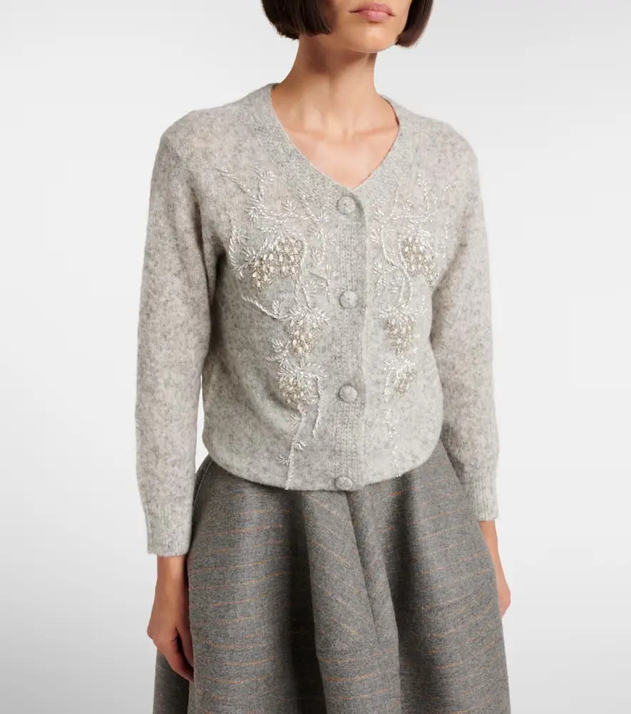 Jacques Wei Beaded alpaca and wool-blend cardigan | Thumbnail 2