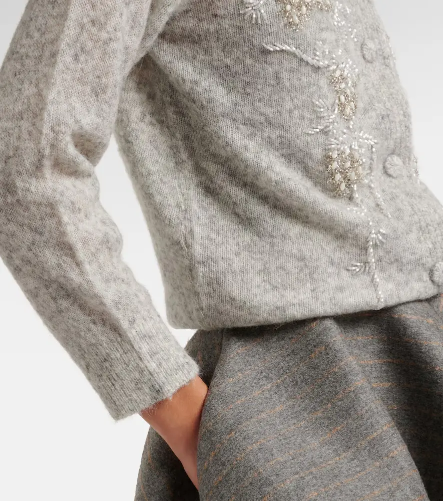 Jacques Wei Beaded alpaca and wool-blend cardigan | Thumbnail 3