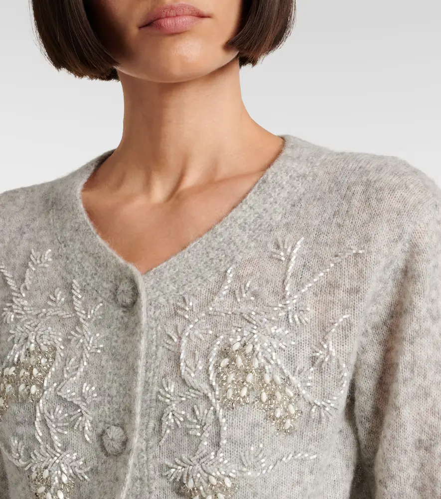 Jacques Wei Beaded alpaca and wool-blend cardigan | Thumbnail 5