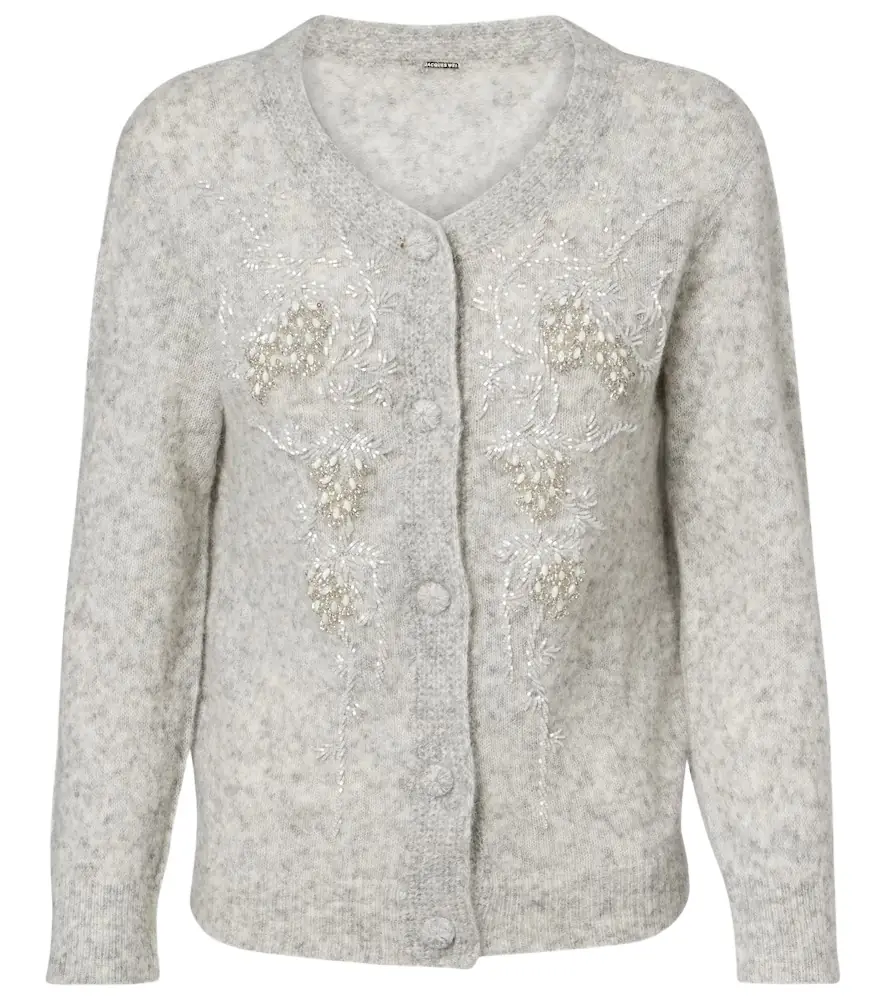 Jacques Wei Beaded alpaca and wool-blend cardigan | Image 1 Jacques Wei Beaded alpaca and wool-blend cardigan | Image 1
