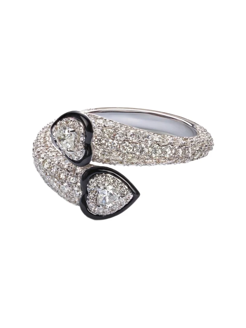 Double Crush 18kt white gold ring with diamonds Double Crush 18kt white gold ring with diamonds