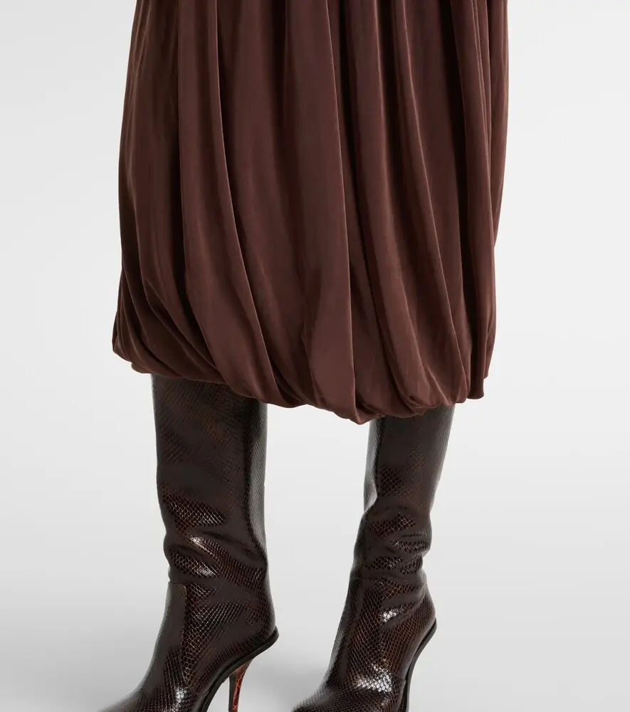 Xu Zhi Jersey and velvet midi skirt | Thumbnail 5