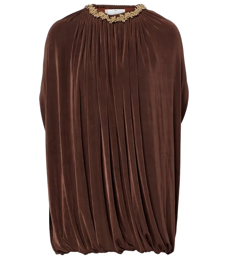 Xu Zhi Embellished draped minidress