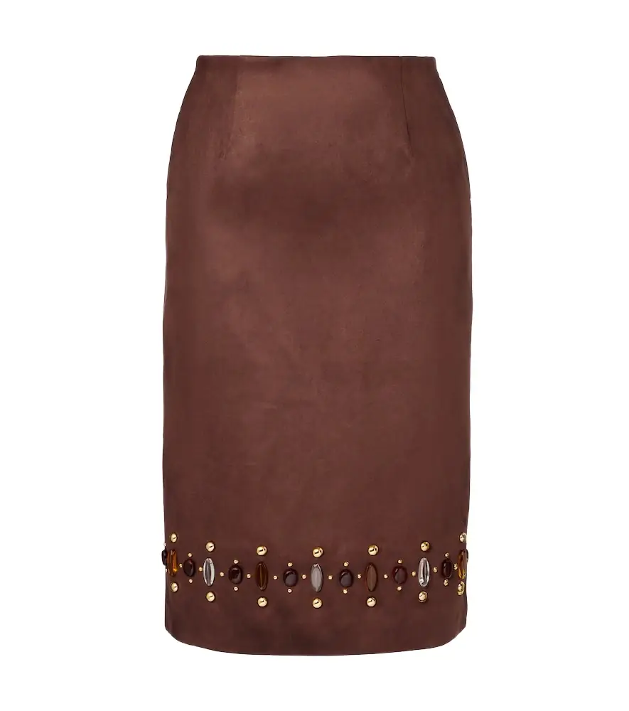 Xu Zhi Embellished pencil skirt