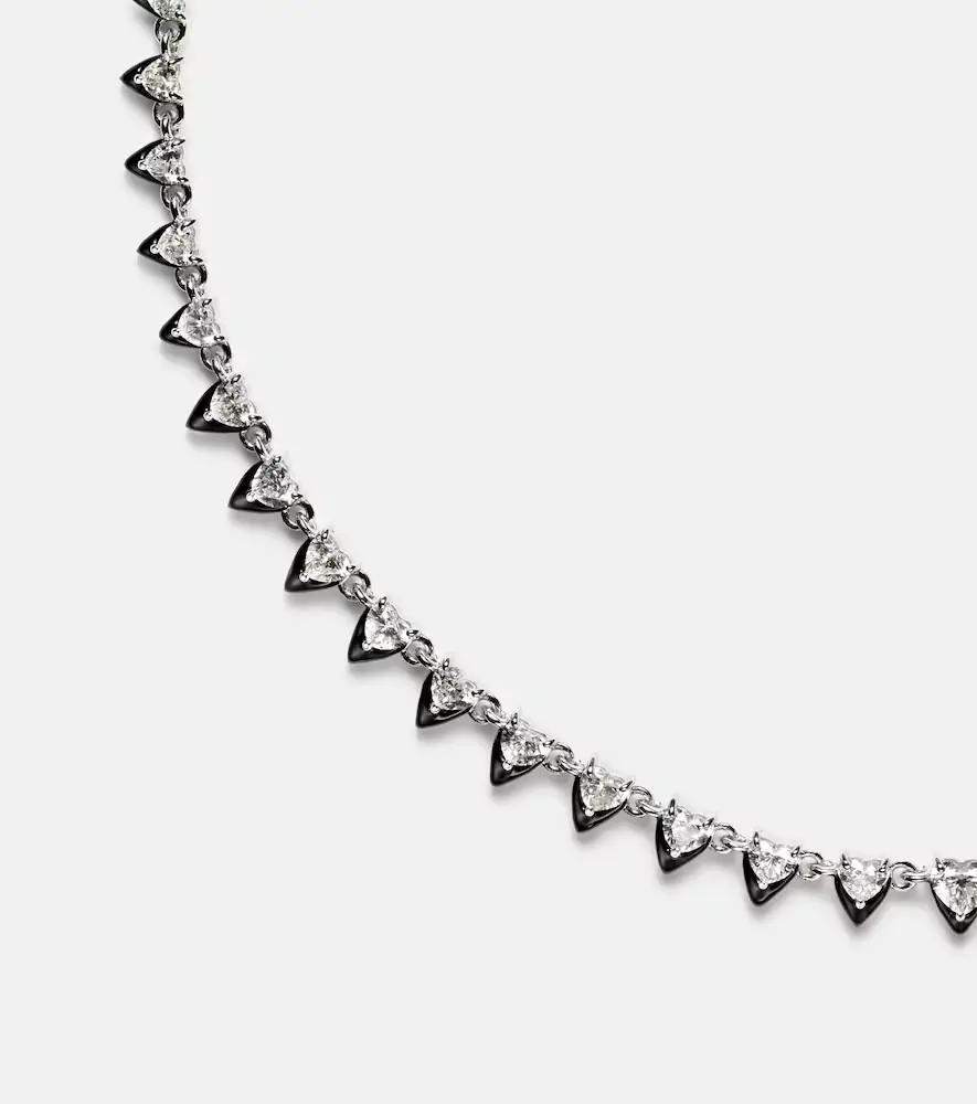 Kamyen Heart 18kt white gold and enamel choker with diamonds | Thumbnail 2 Kamyen Heart 18kt white gold and enamel choker with diamonds | Thumbnail 2