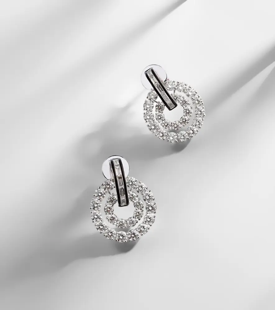 Kamyen Diana 18kt white gold and enamel earrings with diamonds | Thumbnail 3 Kamyen Diana 18kt white gold and enamel earrings with diamonds | Thumbnail 3