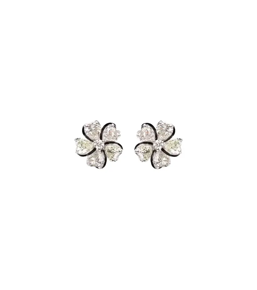 Kamyen Love Petals 18kt white gold earrings with diamonds | Image 1 Kamyen Love Petals 18kt white gold earrings with diamonds | Image 1
