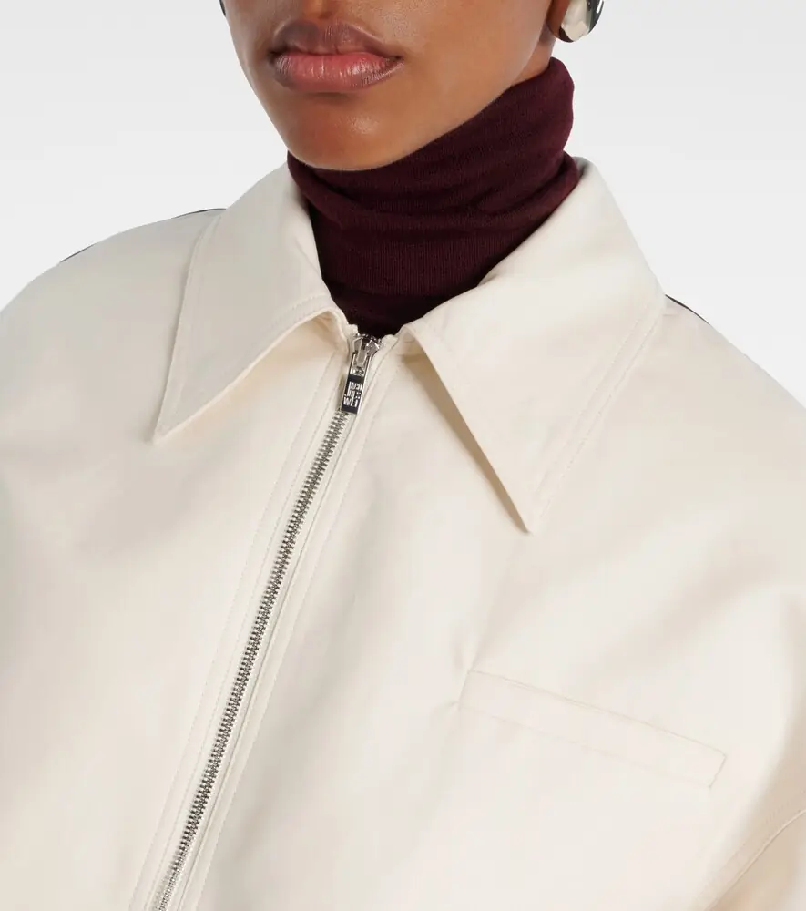 Jacques Wei Leather-trimmed cotton jacket | Thumbnail 4