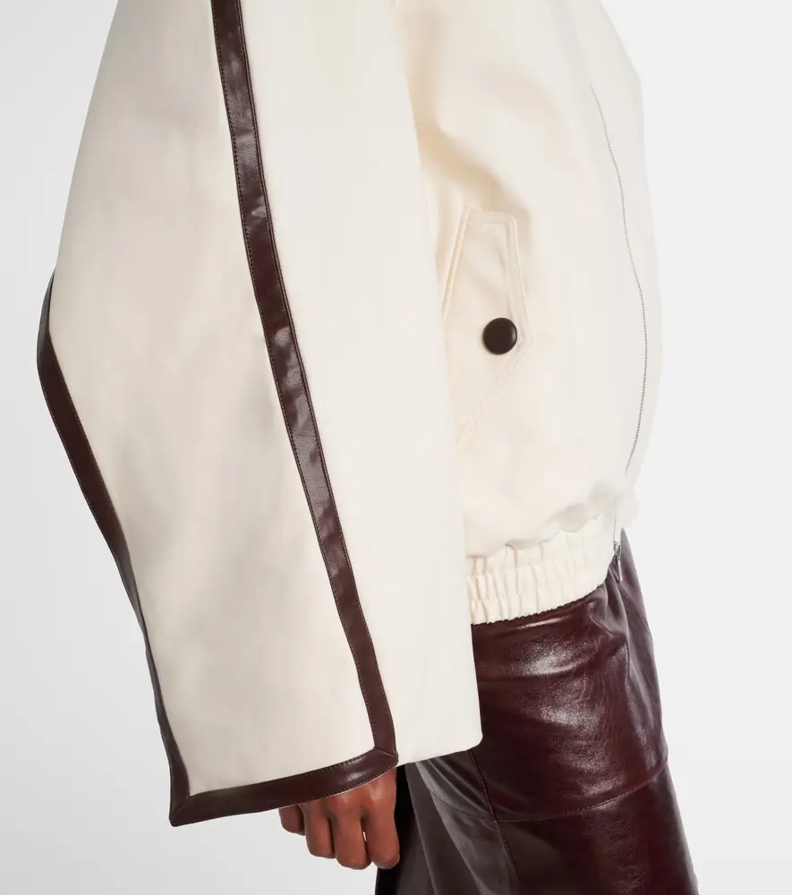 Jacques Wei Leather-trimmed cotton jacket | Thumbnail 5
