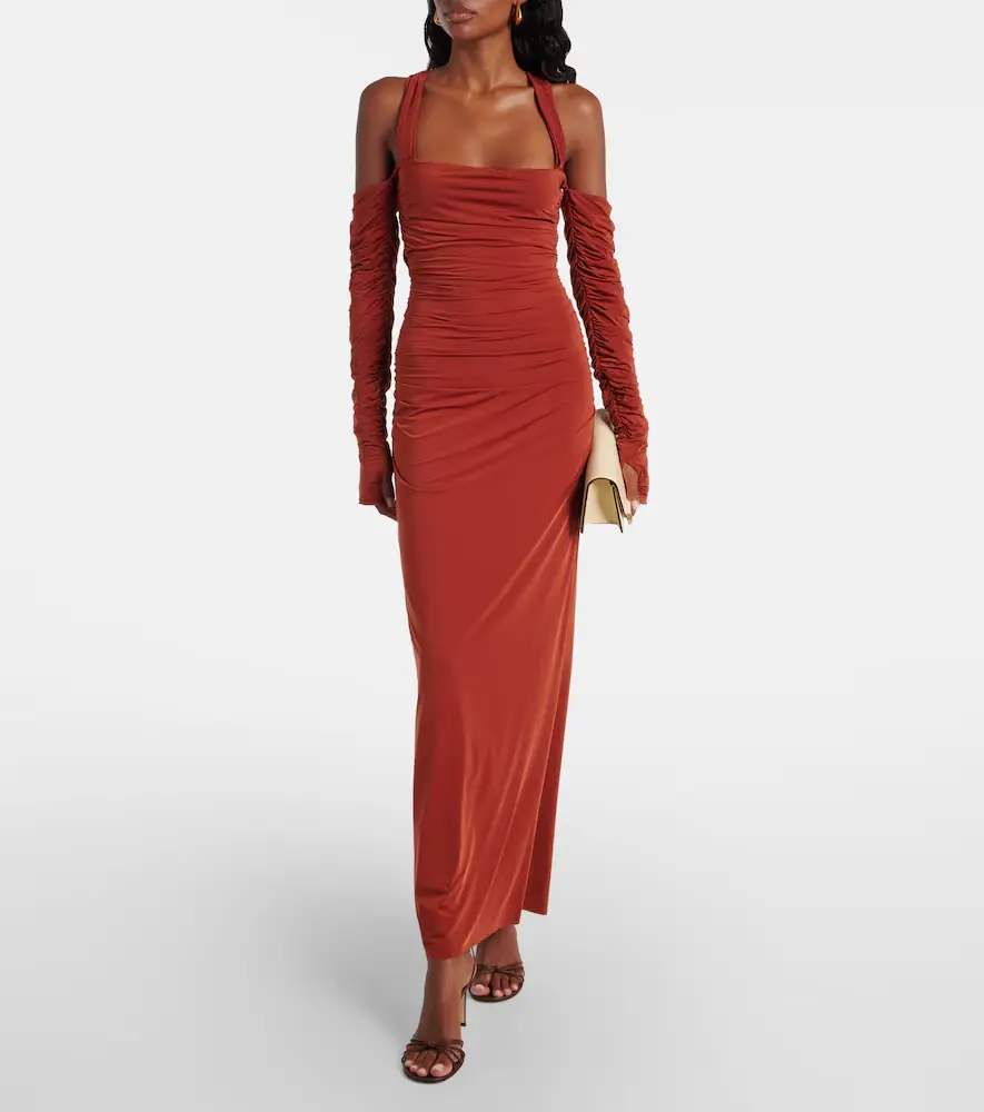 SIR. Rosseli gathered jersey maxi dress | Thumbnail 2