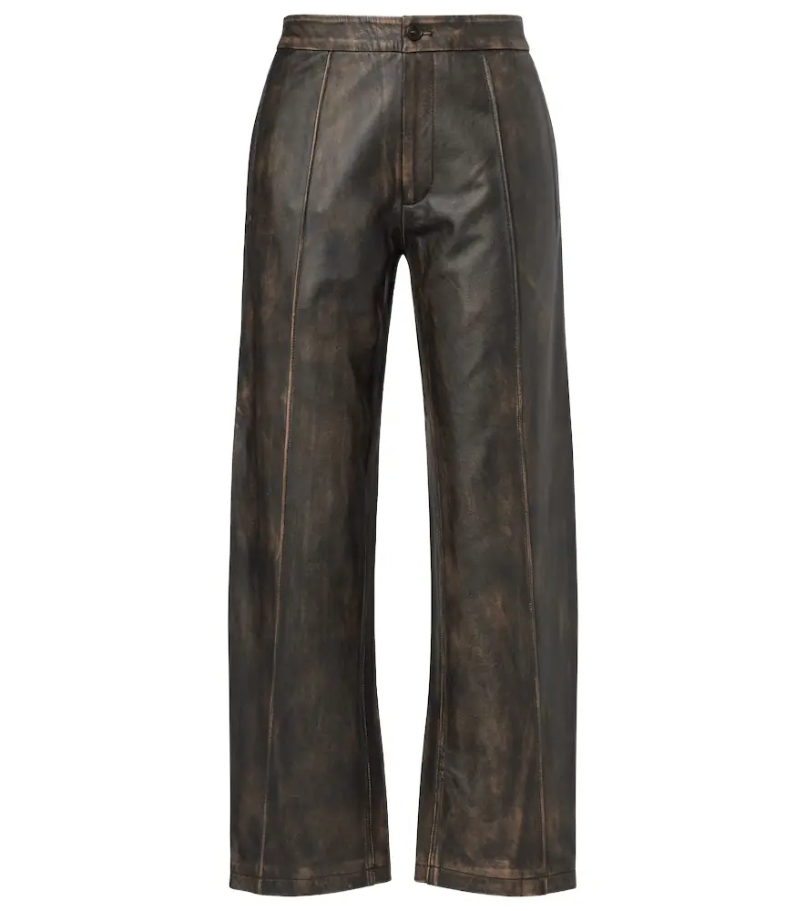 Jacques Wei High-rise leather wide-leg pants | Image 1 Jacques Wei High-rise leather wide-leg pants | Image 1