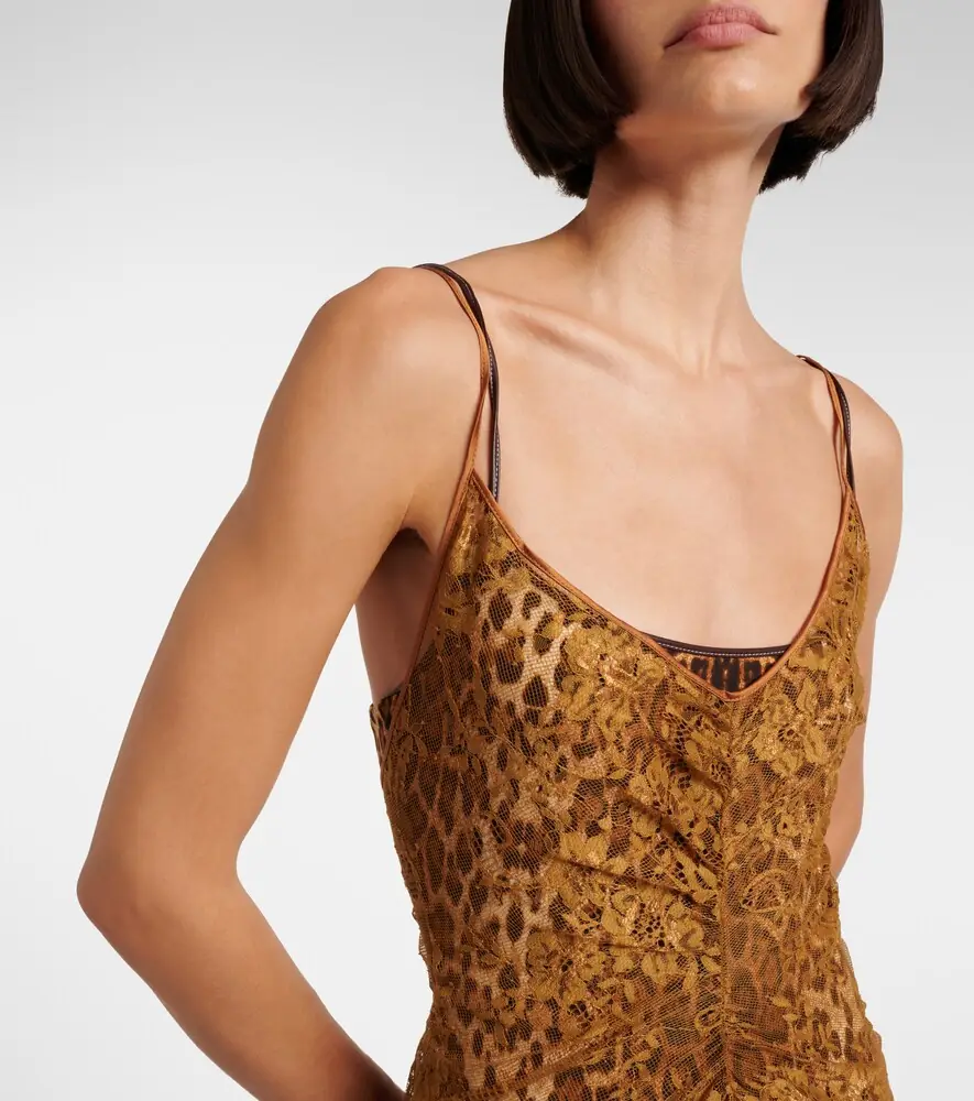 Jacques Wei Silk-trimmed lace maxi dress | Thumbnail 4