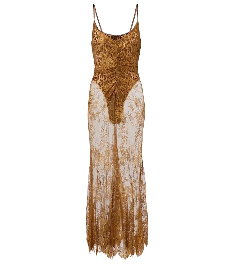 Jacques Wei Silk-trimmed lace maxi dress | Image 1 Jacques Wei Silk-trimmed lace maxi dress | Image 1