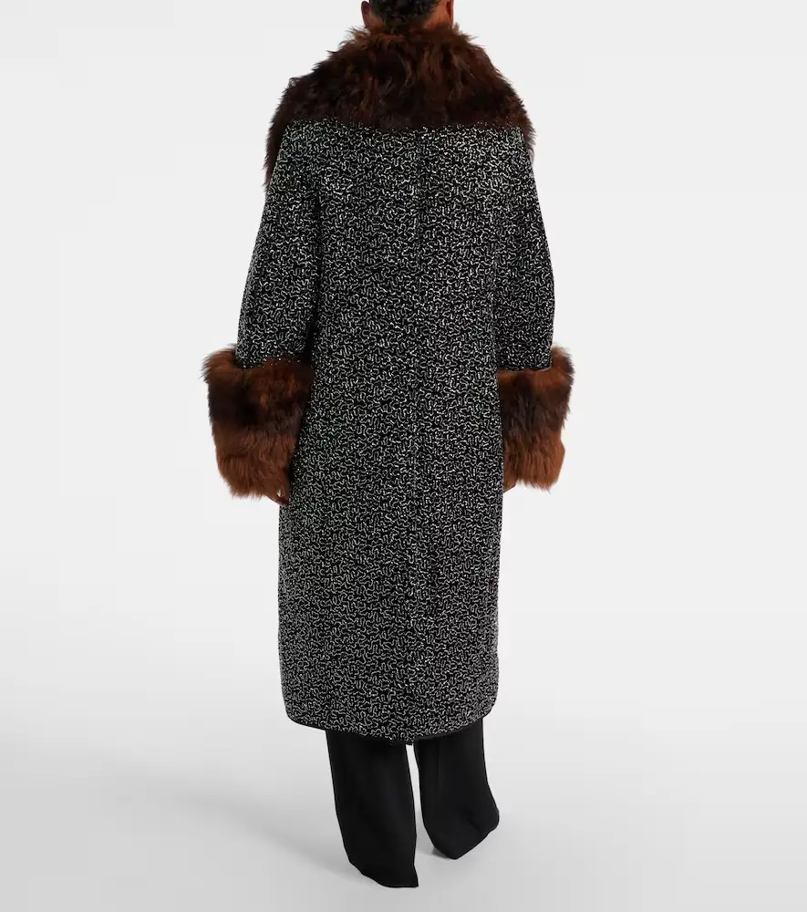 Jacques Wei Embellished shearling-trimmed coat | Thumbnail 2 Jacques Wei Embellished shearling-trimmed coat | Thumbnail 2
