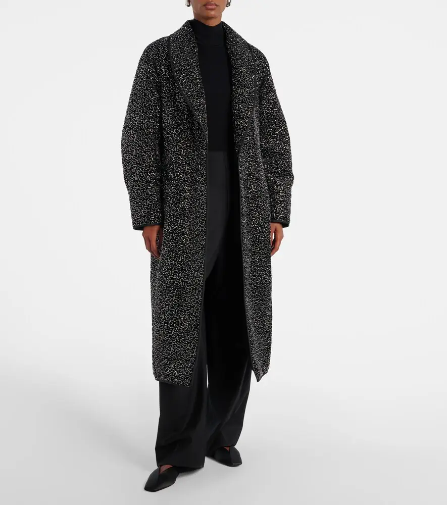 Jacques Wei Embellished shearling-trimmed coat | Thumbnail 3 Jacques Wei Embellished shearling-trimmed coat | Thumbnail 3