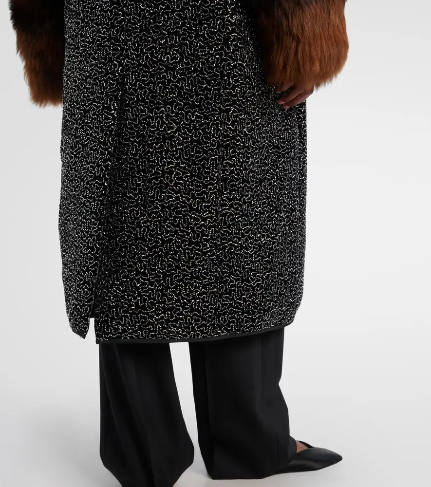 Jacques Wei Embellished shearling-trimmed coat | Thumbnail 6 Jacques Wei Embellished shearling-trimmed coat | Thumbnail 6