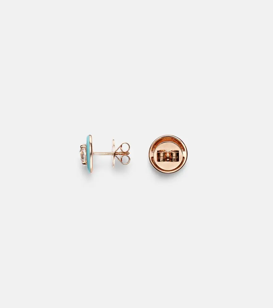 Kamyen 18kt rose gold and enamel earrings with diamonds | Thumbnail 2 Kamyen 18kt rose gold and enamel earrings with diamonds | Thumbnail 2