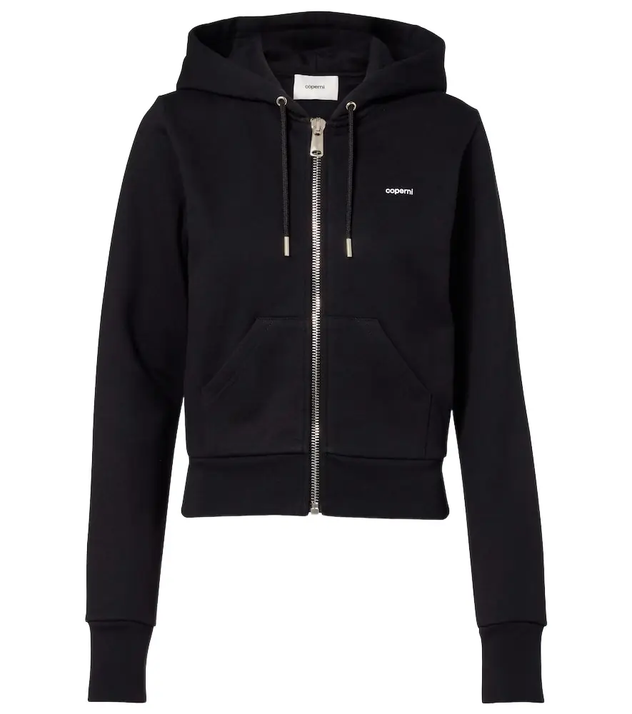 Coperni Cotton-blend jersey zip-up hoodie | Image 1 Coperni Cotton-blend jersey zip-up hoodie | Image 1