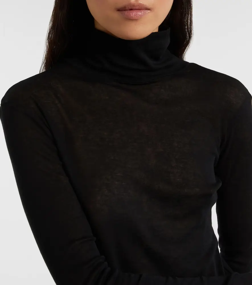 The Frankie Shop Evren cotton turtleneck top | Thumbnail 4