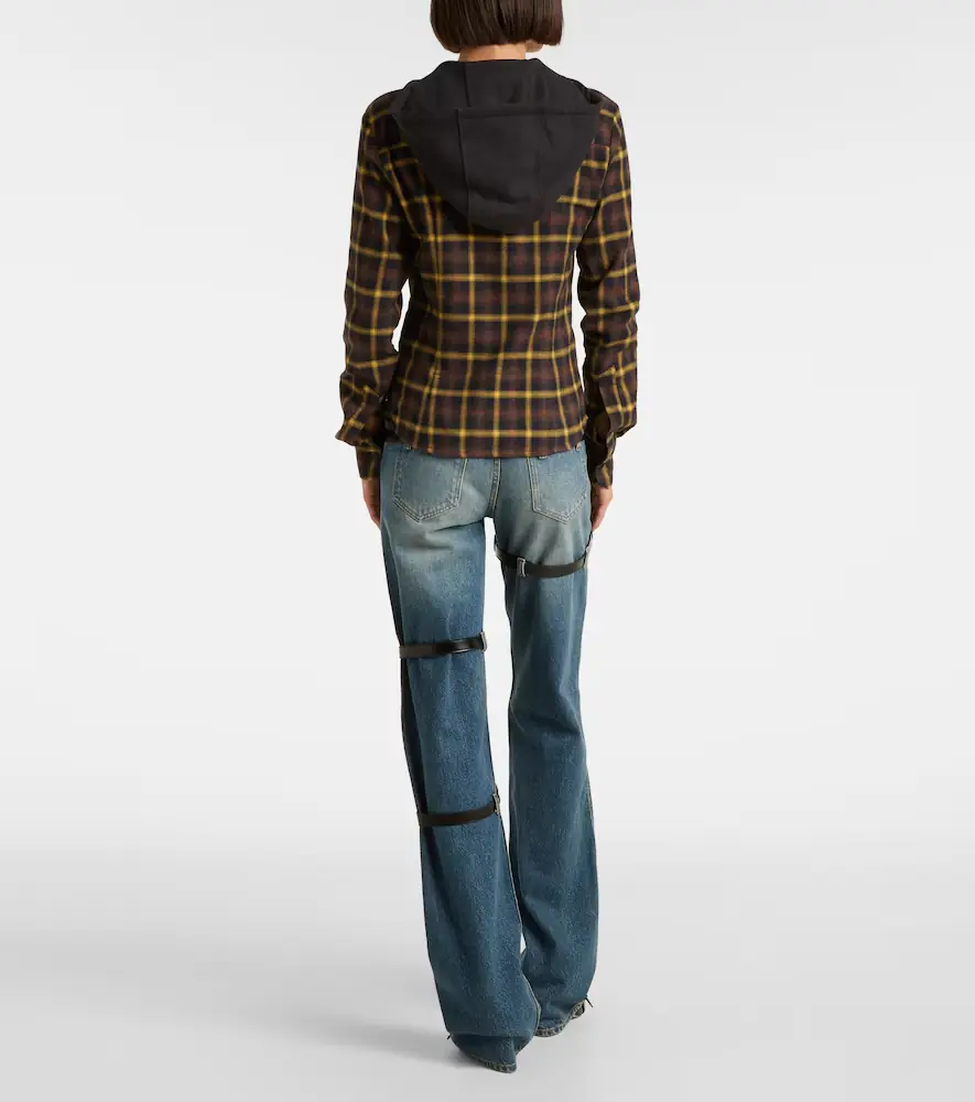 Coperni Hooded checked cotton shirt | Thumbnail 2 Coperni Hooded checked cotton shirt | Thumbnail 2