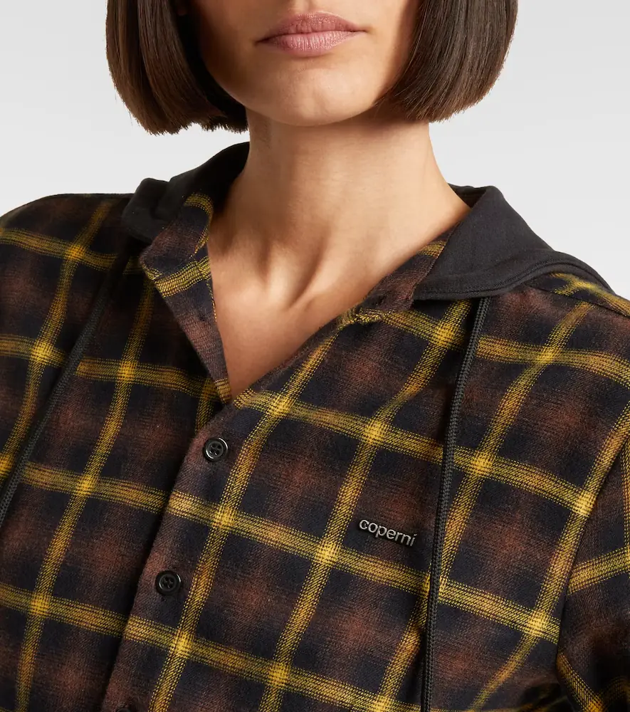 Coperni Hooded checked cotton shirt | Thumbnail 4 Coperni Hooded checked cotton shirt | Thumbnail 4