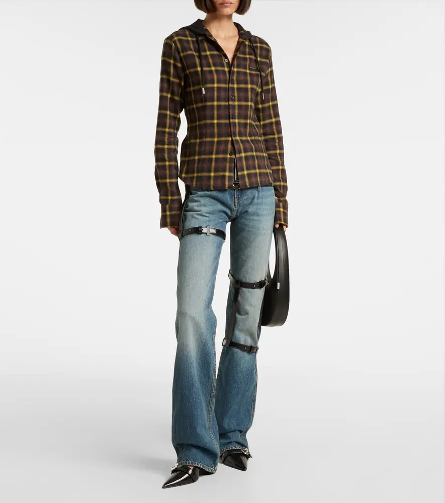 Coperni Hooded checked cotton shirt | Thumbnail 6 Coperni Hooded checked cotton shirt | Thumbnail 6
