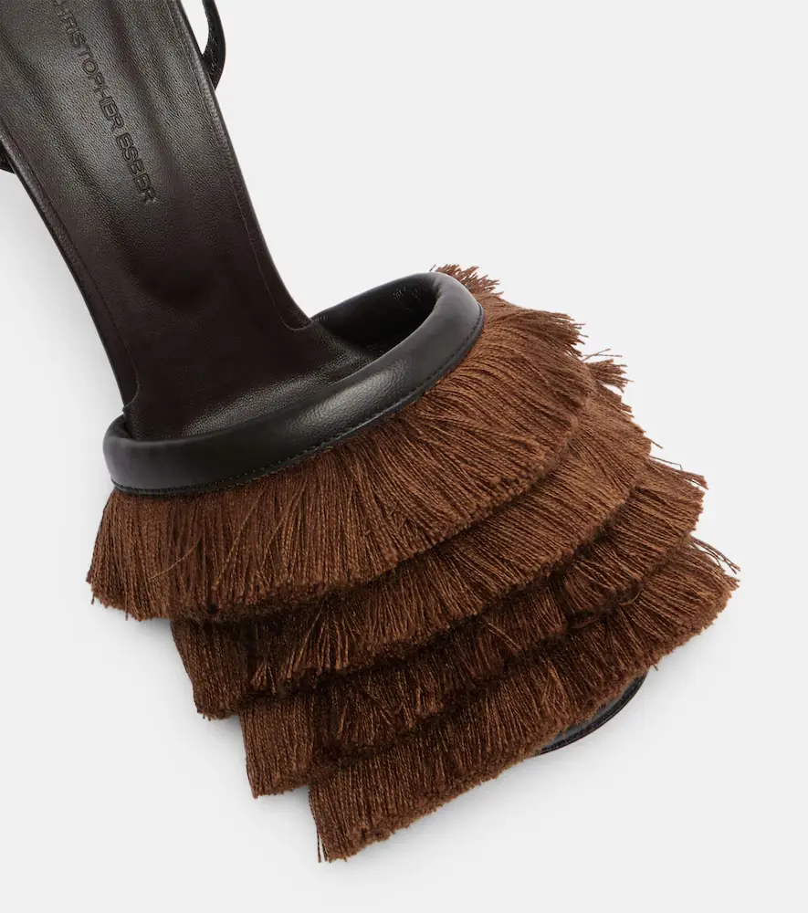 Christopher Esber Castanet fringed leather sandals | Thumbnail 2
