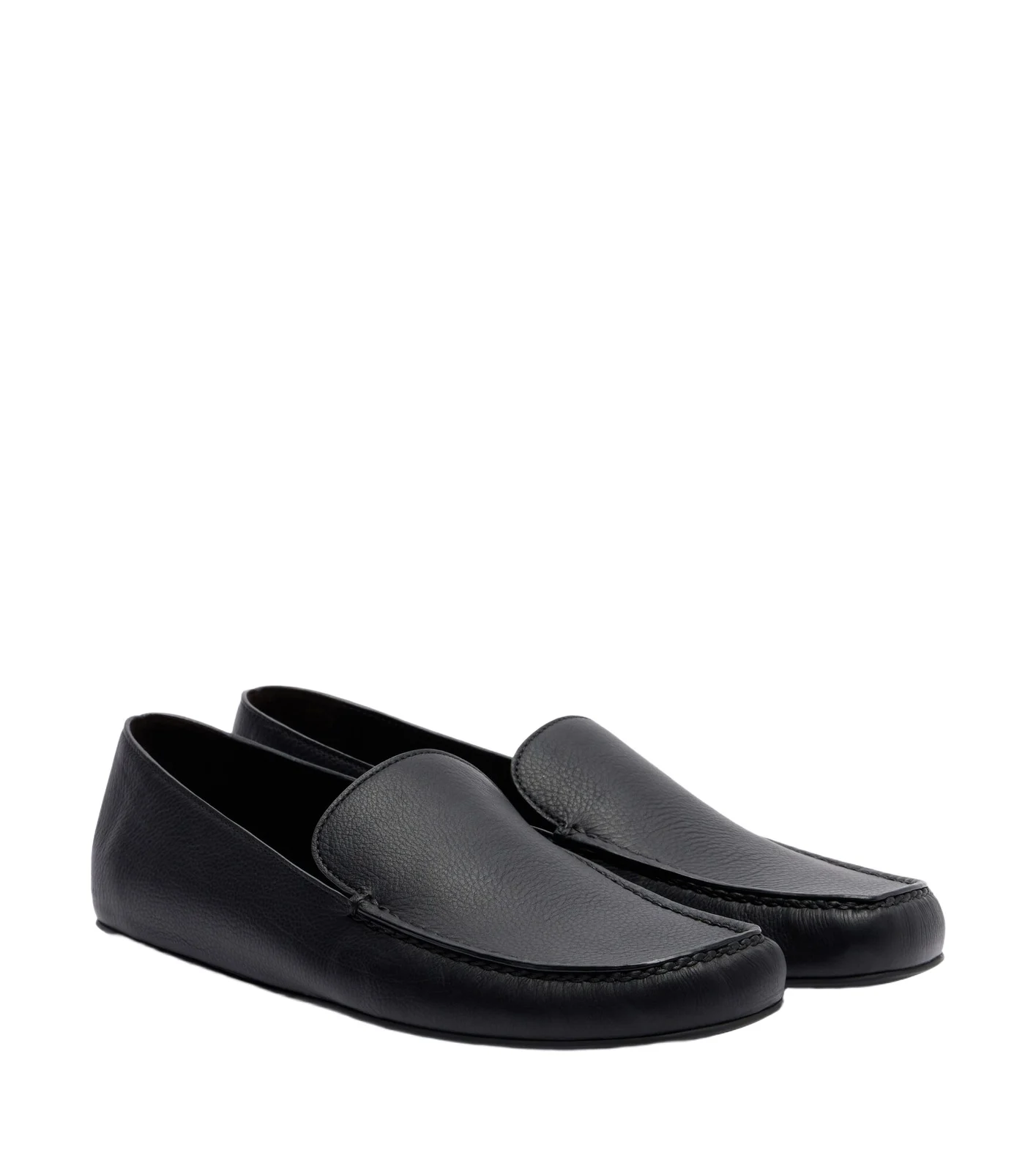The Row Leo leather slip-on shoes