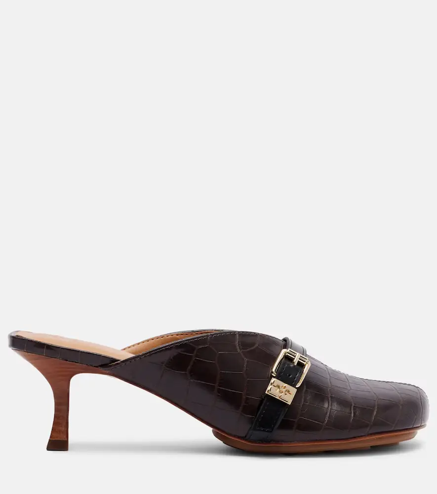 Ganni 40 crocodile-effect leather mules | Thumbnail 4 Ganni 40 crocodile-effect leather mules | Thumbnail 4