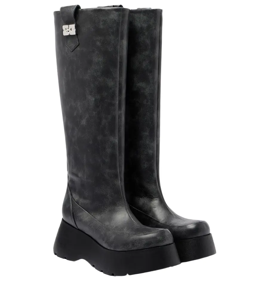Ganni Kat platform knee-high boots