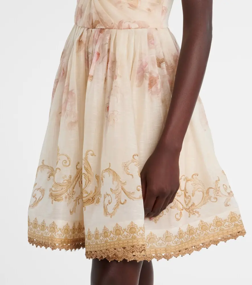 Zimmermann Hypnotic floral linen and silk minidress | Thumbnail 3 Zimmermann Hypnotic floral linen and silk minidress | Thumbnail 3