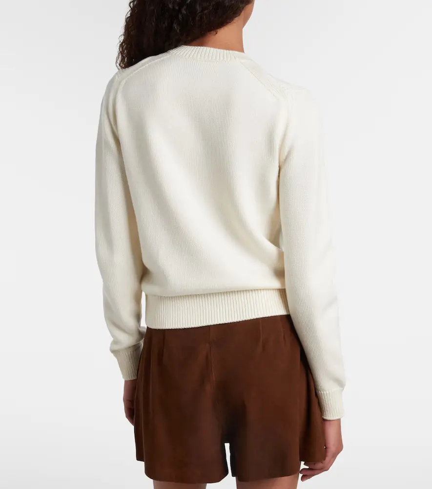Moncler Logo virgin wool sweater | Thumbnail 6