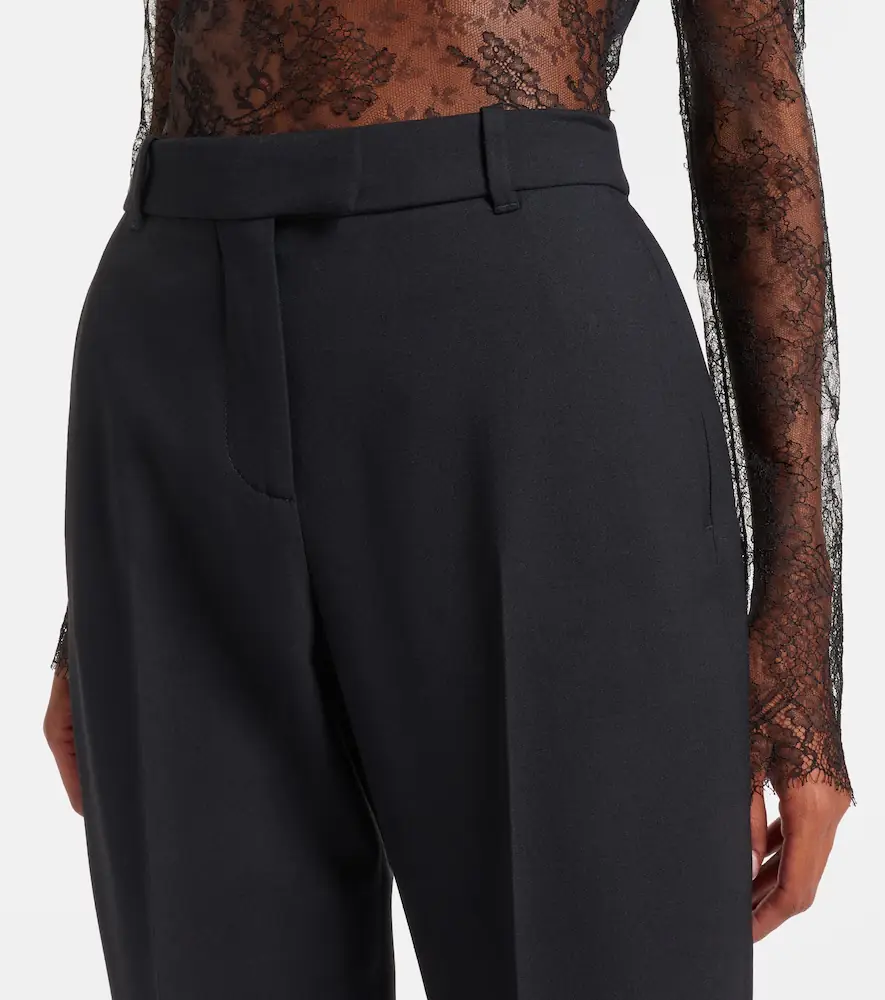 Alexander McQueen Wool and silk-blend straight pants | Thumbnail 2