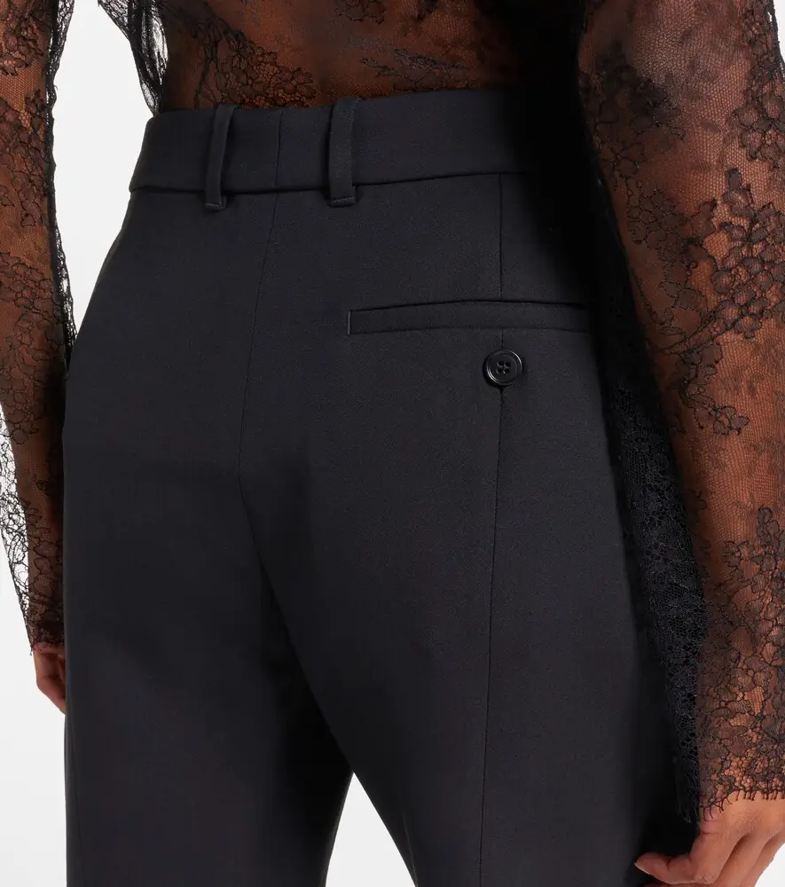 Alexander McQueen Wool and silk-blend straight pants | Thumbnail 3