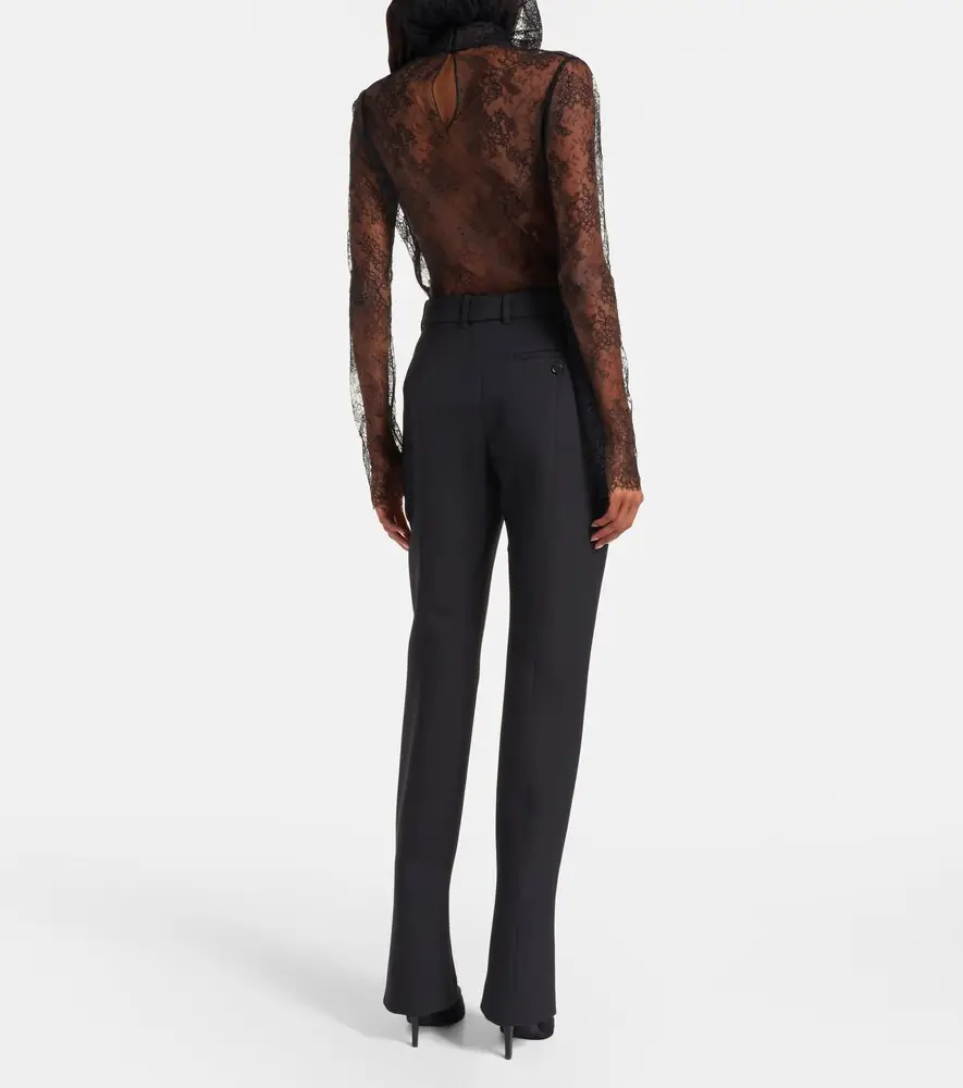 Alexander McQueen Wool and silk-blend straight pants | Thumbnail 5