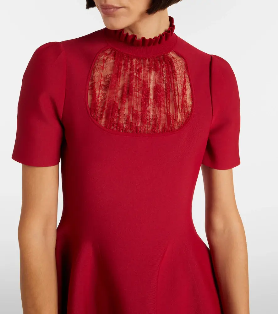 Alexander McQueen Lace-trimmed minidress | Thumbnail 4