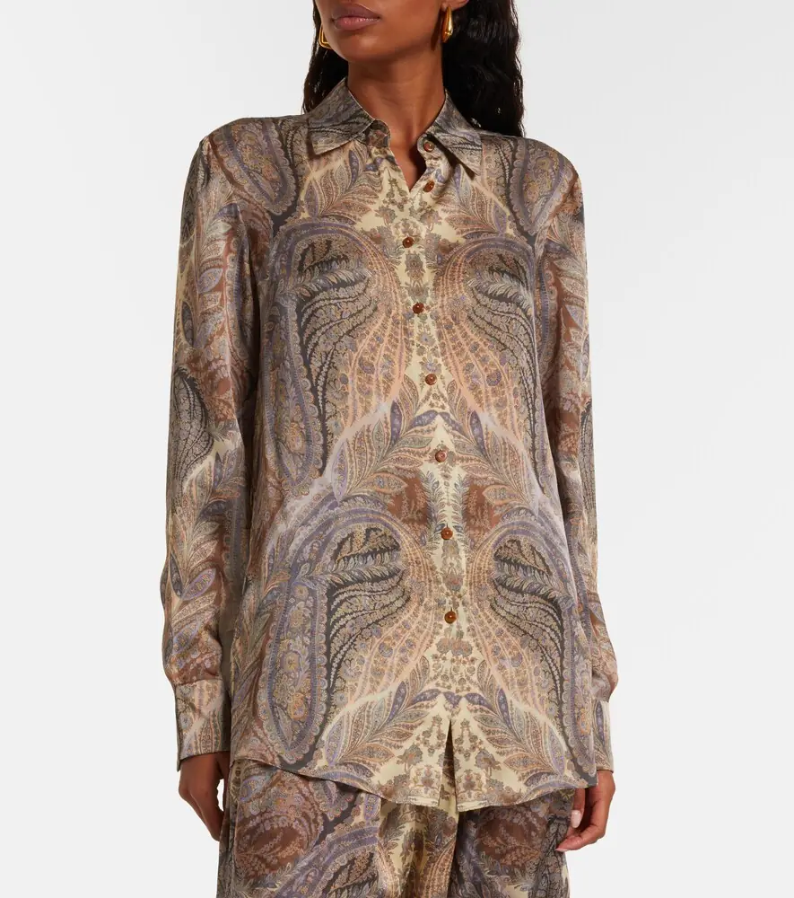 Zimmermann Hypnotic paisley silk satin shirt | Thumbnail 3 Zimmermann Hypnotic paisley silk satin shirt | Thumbnail 3