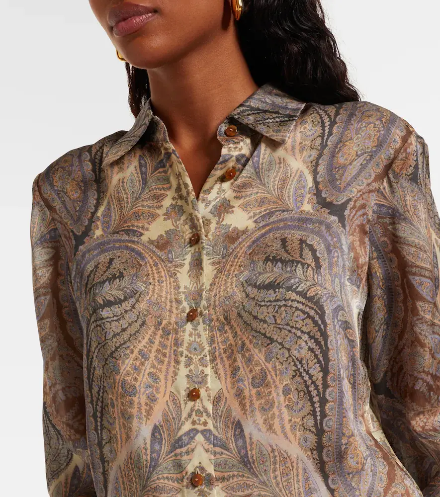 Zimmermann Hypnotic paisley silk satin shirt | Thumbnail 4 Zimmermann Hypnotic paisley silk satin shirt | Thumbnail 4