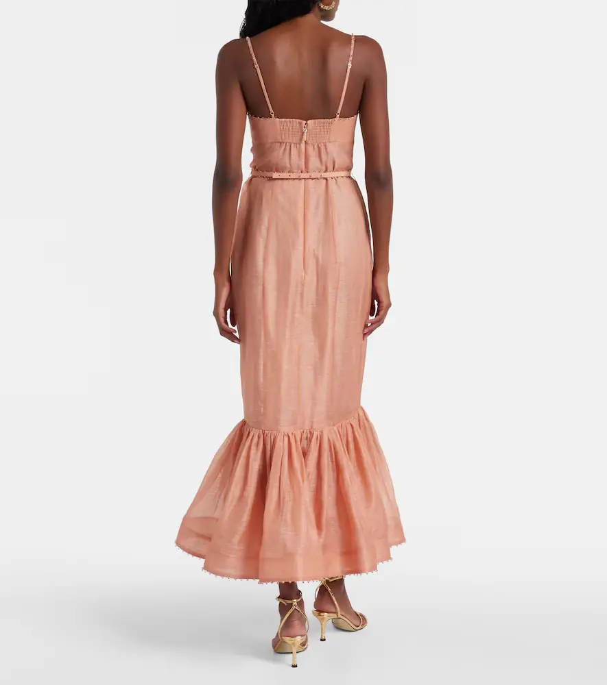Zimmermann Hypnotic embellished linen and silk gown | Thumbnail 3 Zimmermann Hypnotic embellished linen and silk gown | Thumbnail 3
